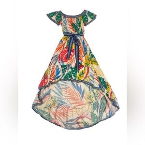 Flying Tomato Multicolor Tropical High Low Dress